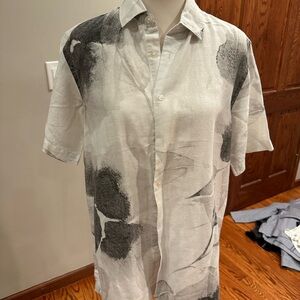 Zara Monochrome Abstract Casual Shirt